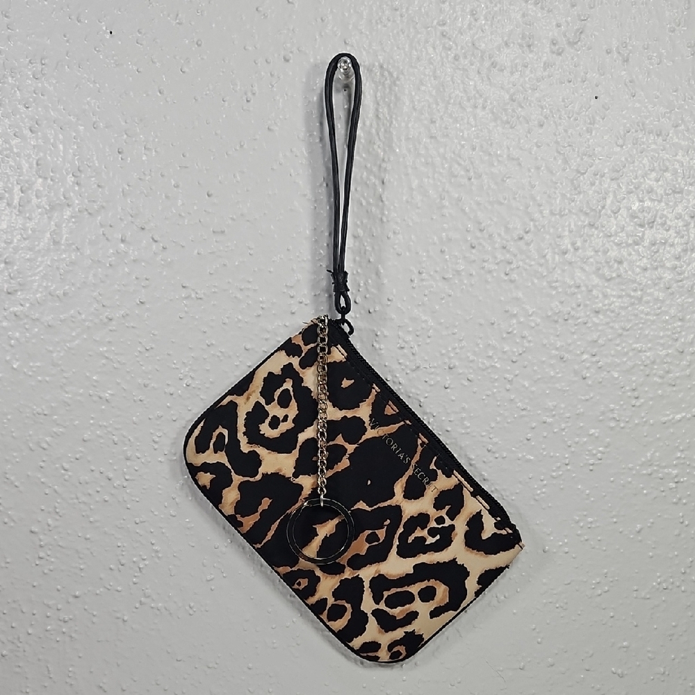 Victoria's Secret Leopard Print Wristlet & Key Holder